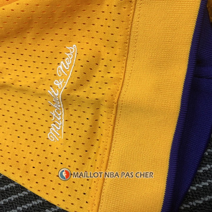 Maillot Manche Courte Los Angeles Lakers Shaquille O'neal NO 34 Jaune